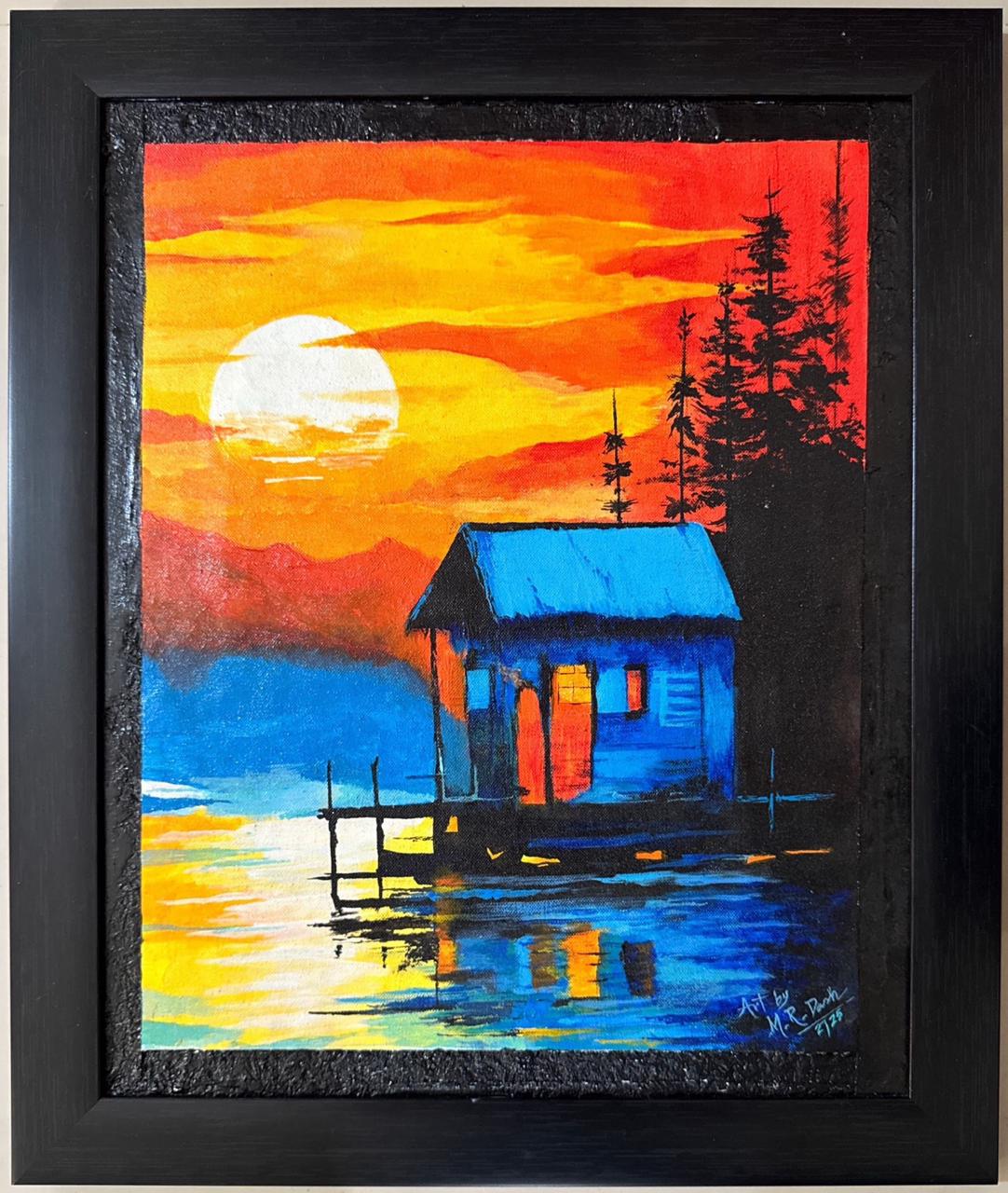 Sunset Serenity β Acrylic Canvas Painting π