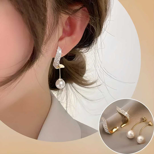 Pearl Wing Stud Earrings 2 Pcs/Set