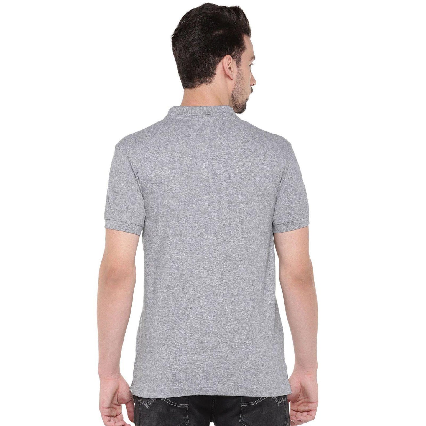 Cotton Blend Solid Half Sleeves Polo T-Shirt