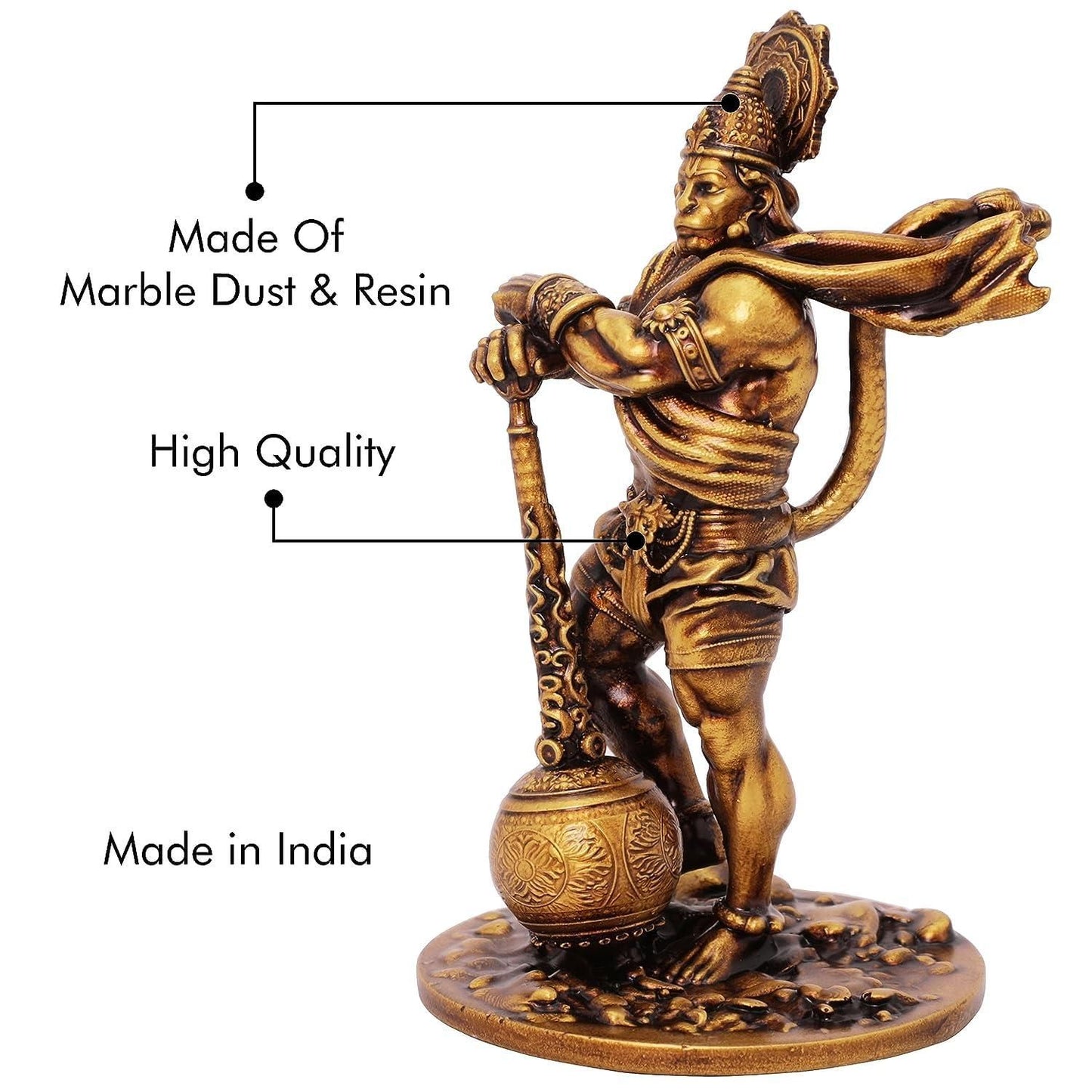 Bahubali Hanuman Idol Statue for Desk & Gift