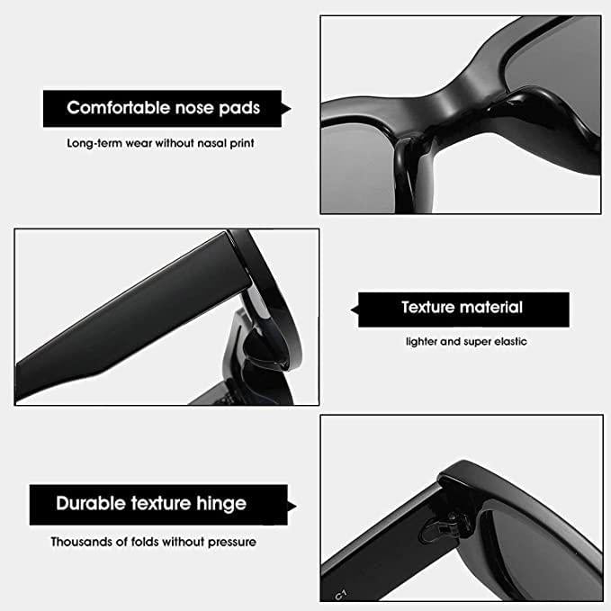 Unisex Rectangle Shape Sunglasses