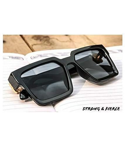 Square Black Sunglass Golden Touch