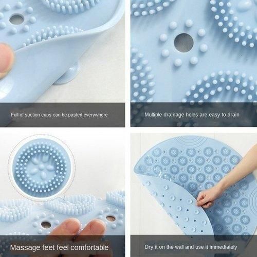 Bathroom Mat- Silicone Non Slip Round Bathroom Mat