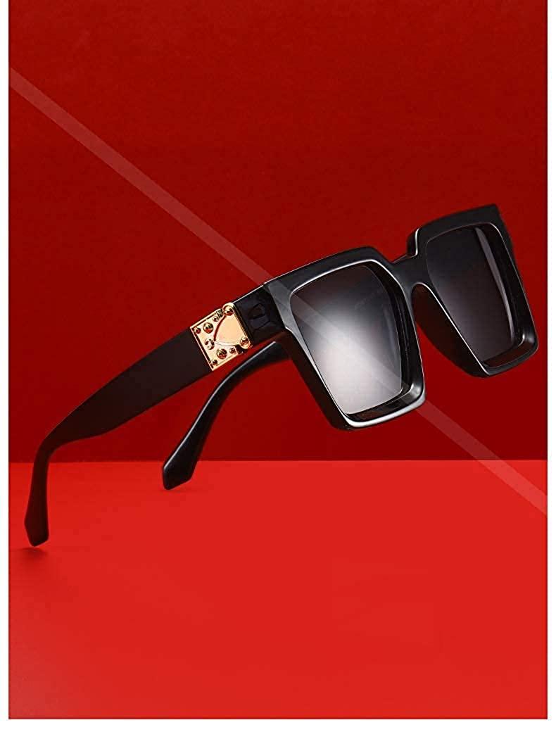 Square Black Sunglass Golden Touch