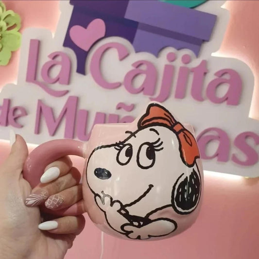 Anime Cartoon Snoopy Ceramic Mug Kawaii Home Milk Cup Couple Coffee Cup 500 ml Pack of 1