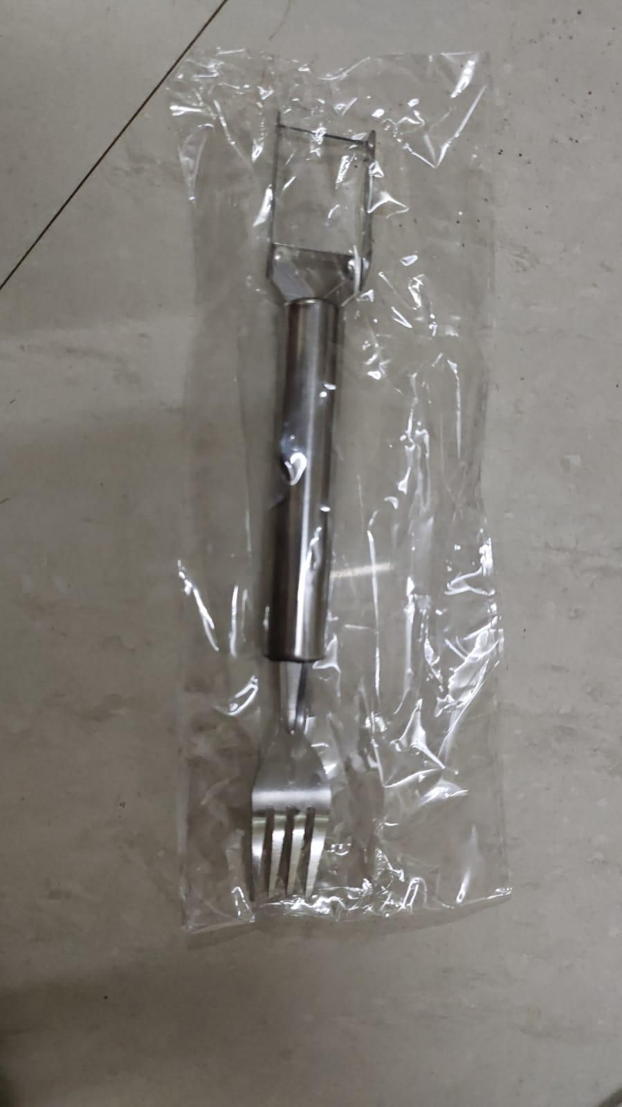 Watermelon Fork Cutter Slicer Tool, 2-in-1 Stainless Steel Fruit Cutter (Pack of 1)