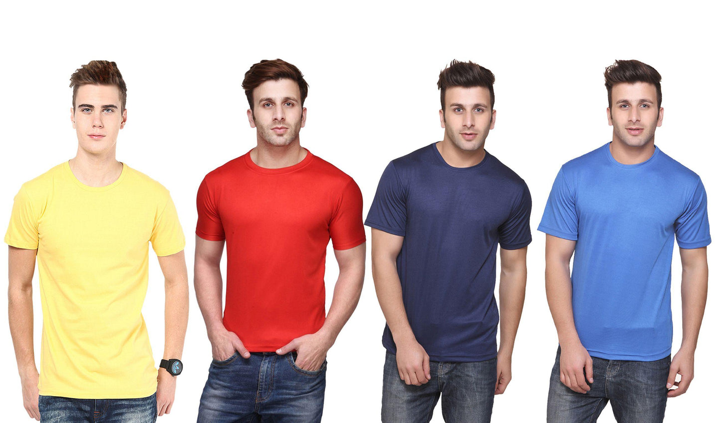 DRI - FIT Round Neck Men's T-shirt (Pack of 4)