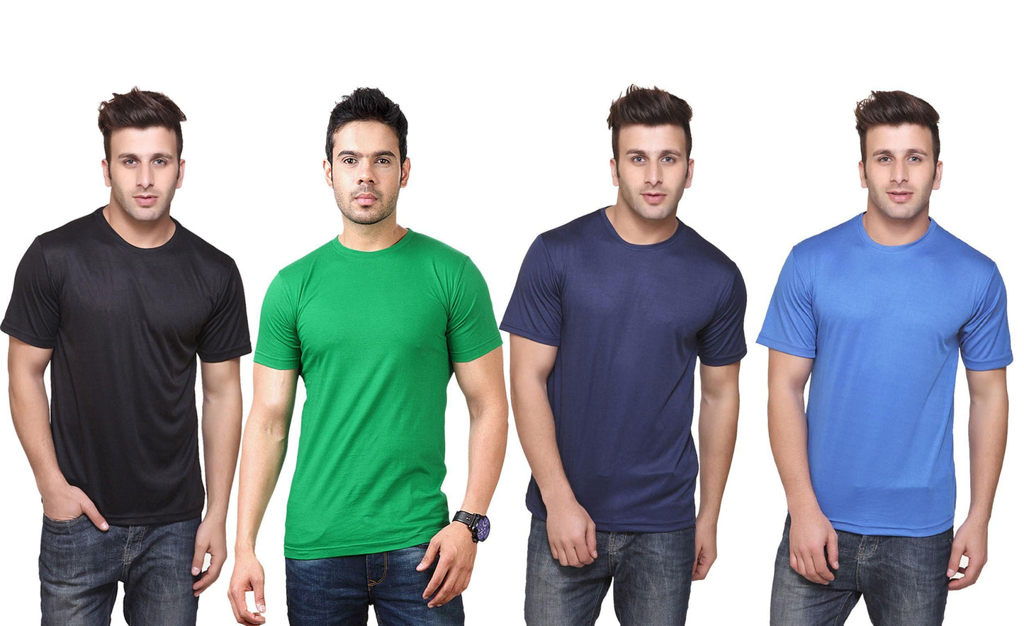 DRI - FIT Round Neck Men's T-shirt (Pack of 4)