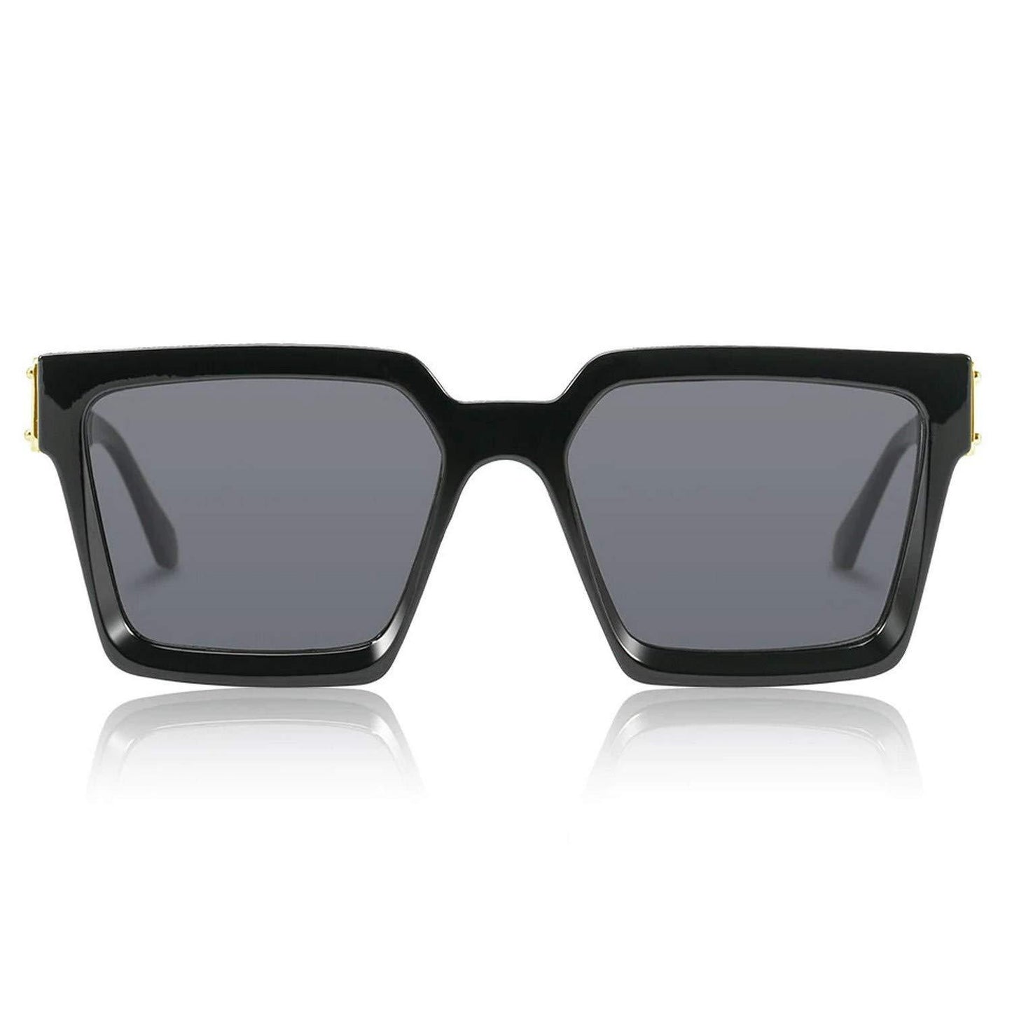 Combo of Balck and Square Black Sunglass Golden Touch