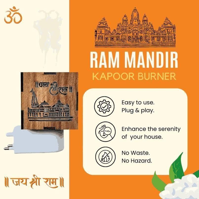 3-in-1 Ayodhya Ram Mandir Aroma Burner & Night lamp (Pack of 3)