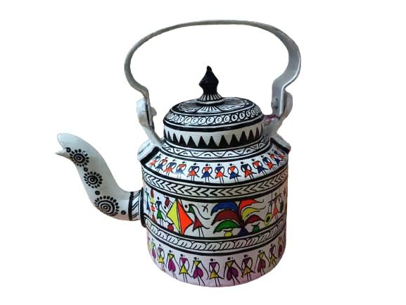 Hand Painted Kettle (Tribal print) by Drushti