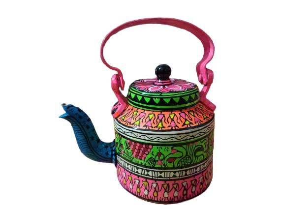 Hand Painted Kettle (Tribal print) by Drushti