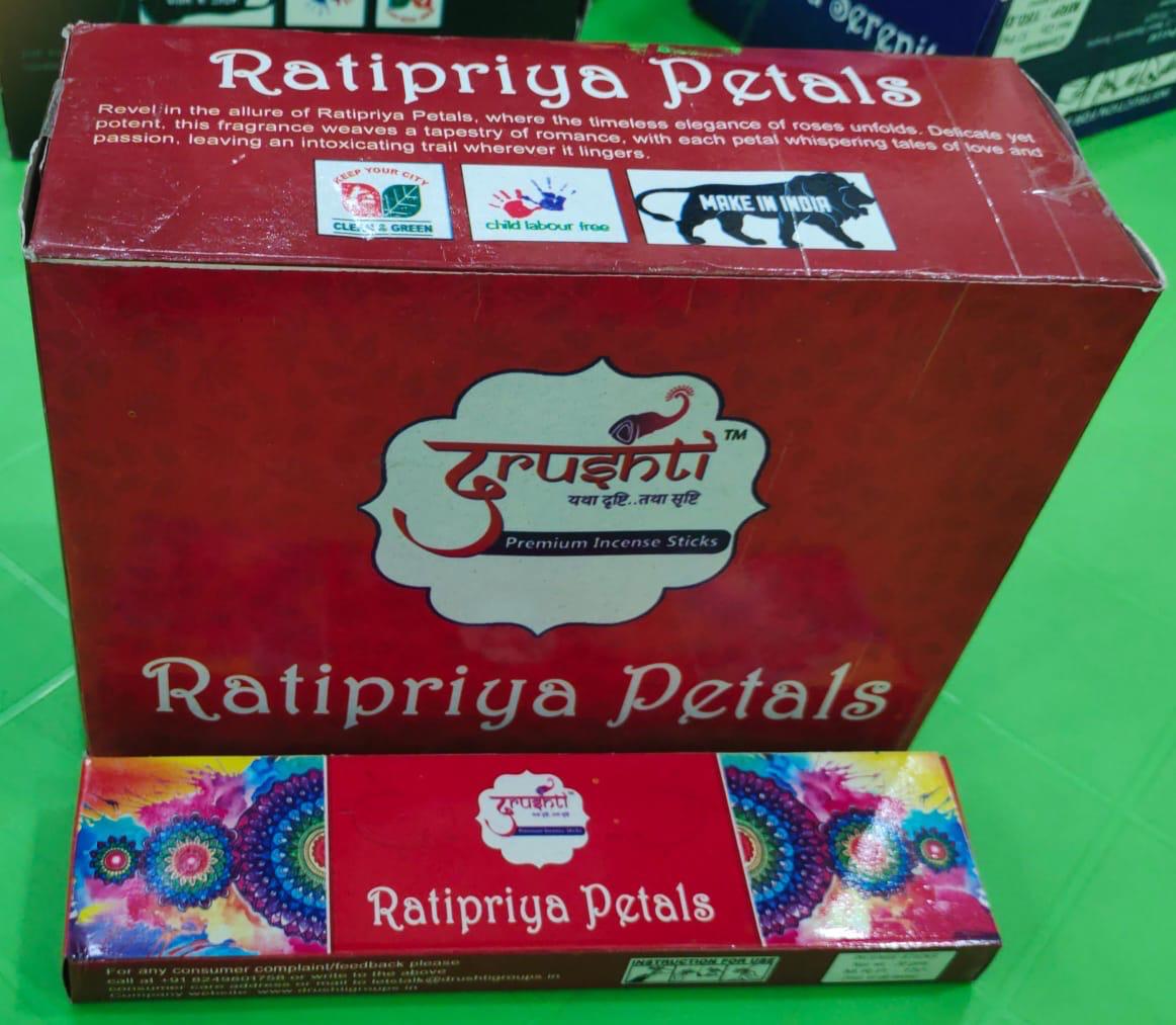 Ratipriya Petals Incense Sticks (Set of 12 packs)