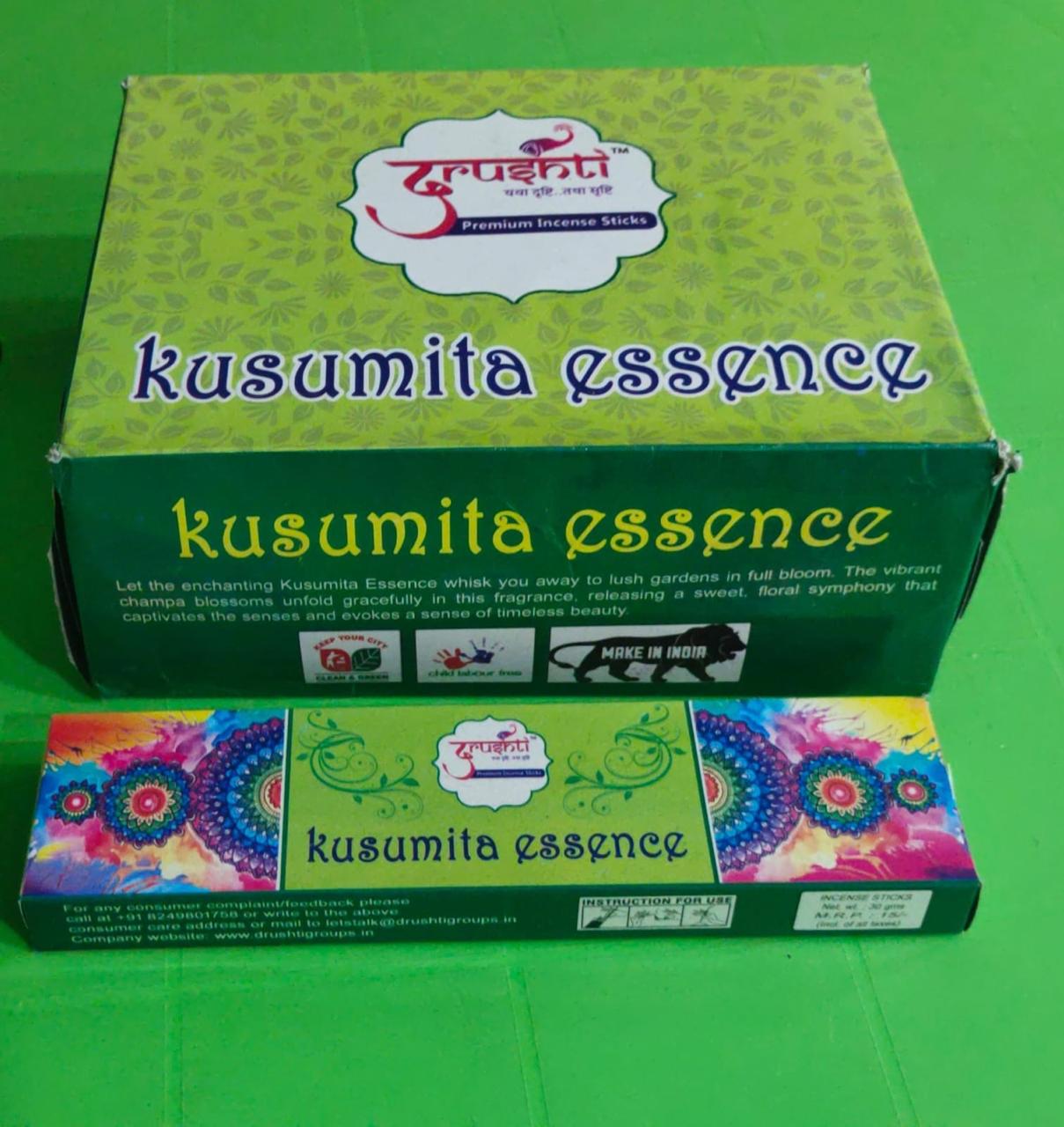 Kusumita Essence Incense Sticks (Set of 12 packs)