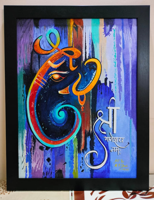 LORD GANESHA (acrylic Painting)