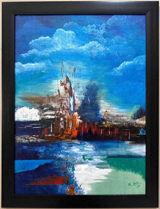 Ethereal Horizons – Acrylic Canvas Painting 🌊✨