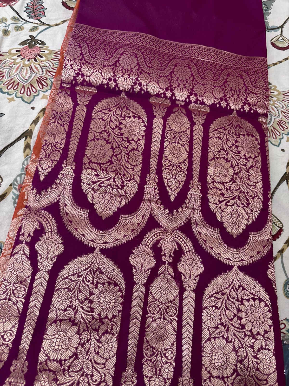 Drushti Royal Wine Purple Banarasi-Style Zari Work Designer Saree with Tasselled Pallu