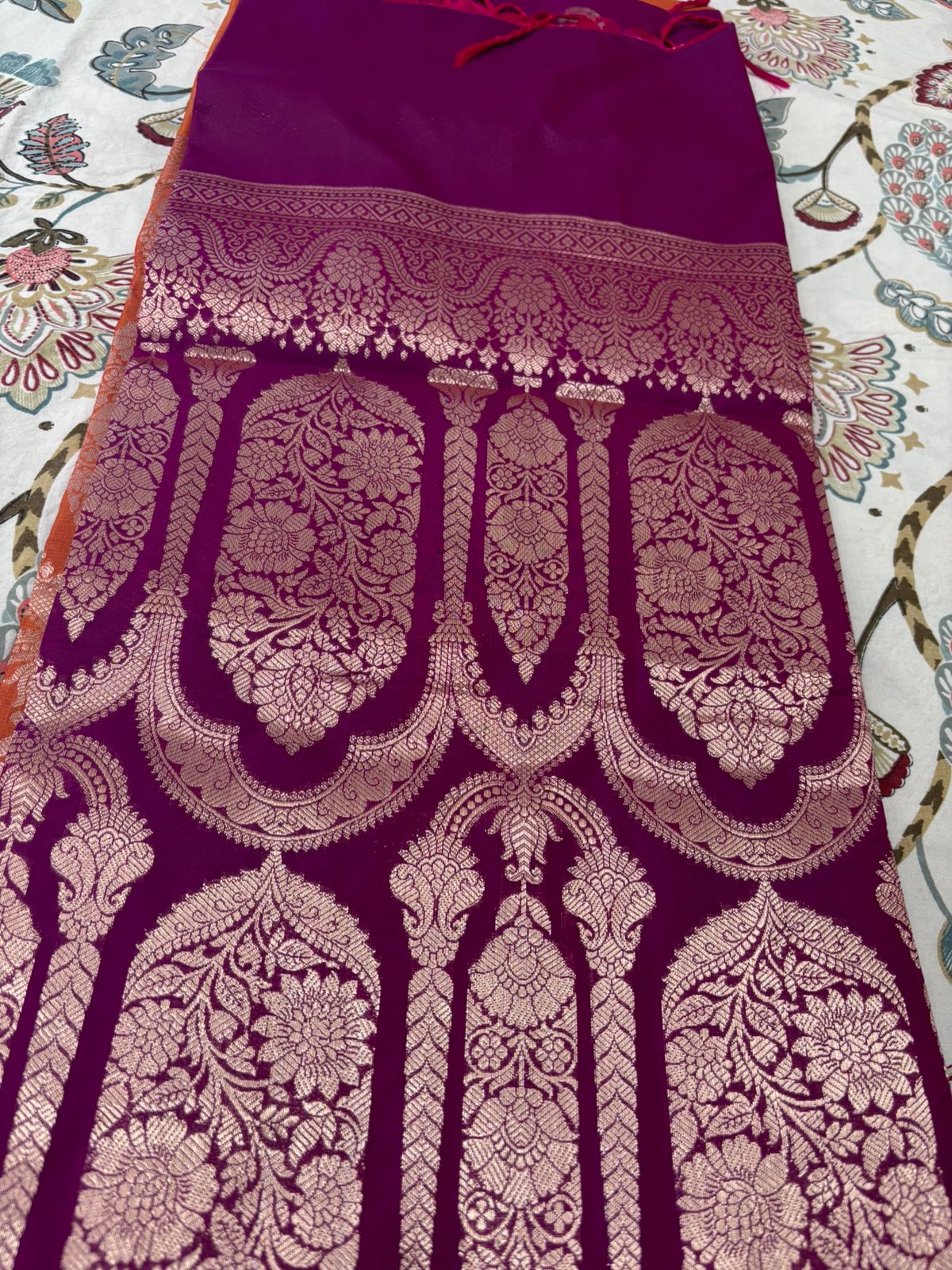 Drushti Royal Wine Purple Banarasi-Style Zari Work Designer Saree with Tasselled Pallu