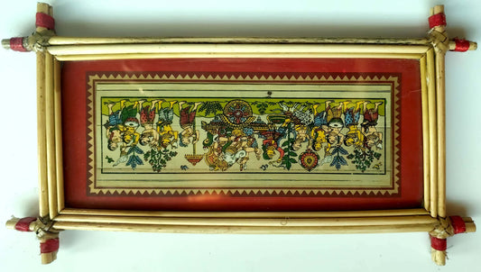 Authentic Odisha Pattachitra Series – Hand-Painted Folk Art in Handcrafted Cane Frames