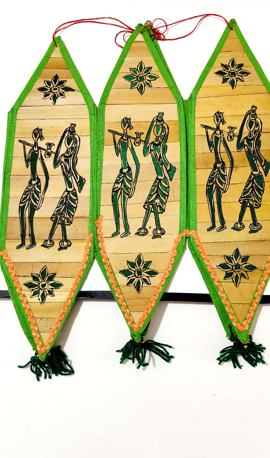 6-Sided Hand-Painted Palm Leaf Lantern – Traditional Odia Talapatra Art