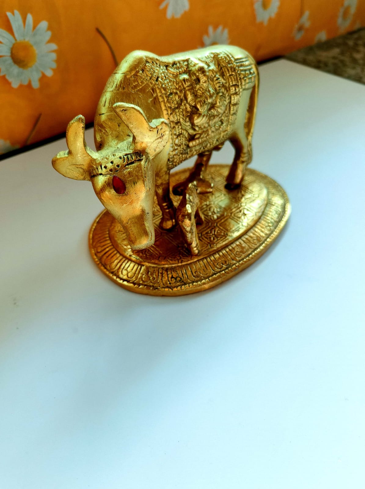 Divine Kamdhenu Cow & Calf Idol