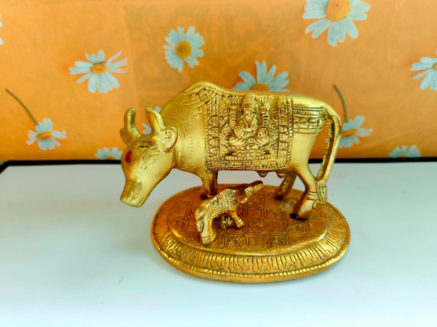 Divine Kamdhenu Cow & Calf Idol
