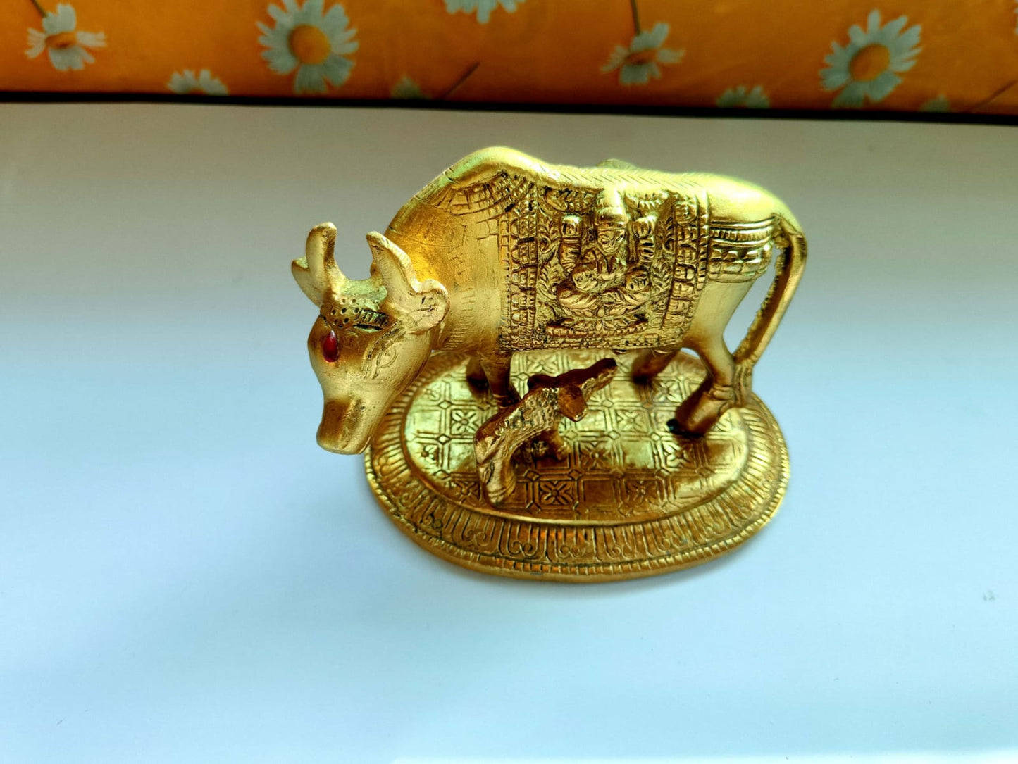 Divine Kamdhenu Cow & Calf Idol