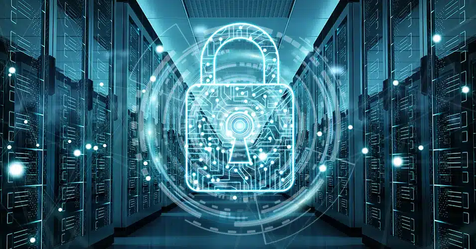 Modern commercial building security checkpoint